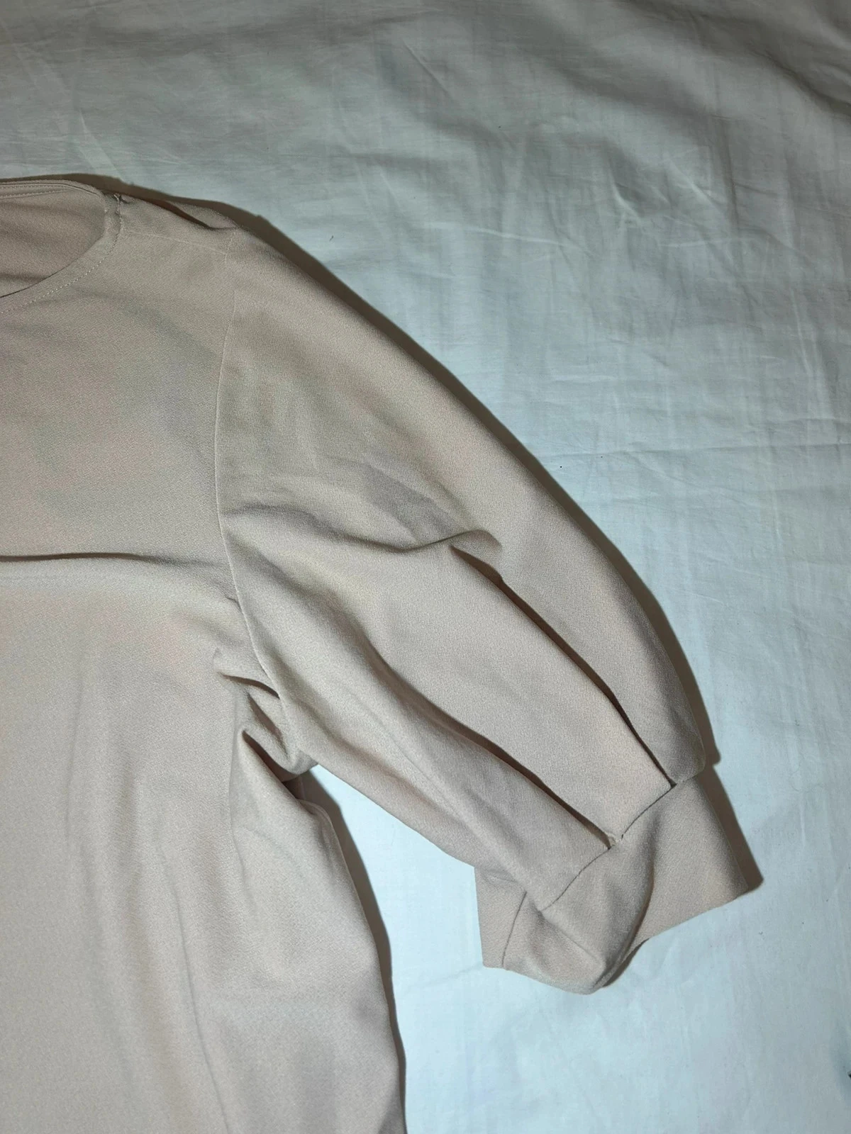 Blusa beige vintage de manga corta de segunda mano de h&m – photo 4